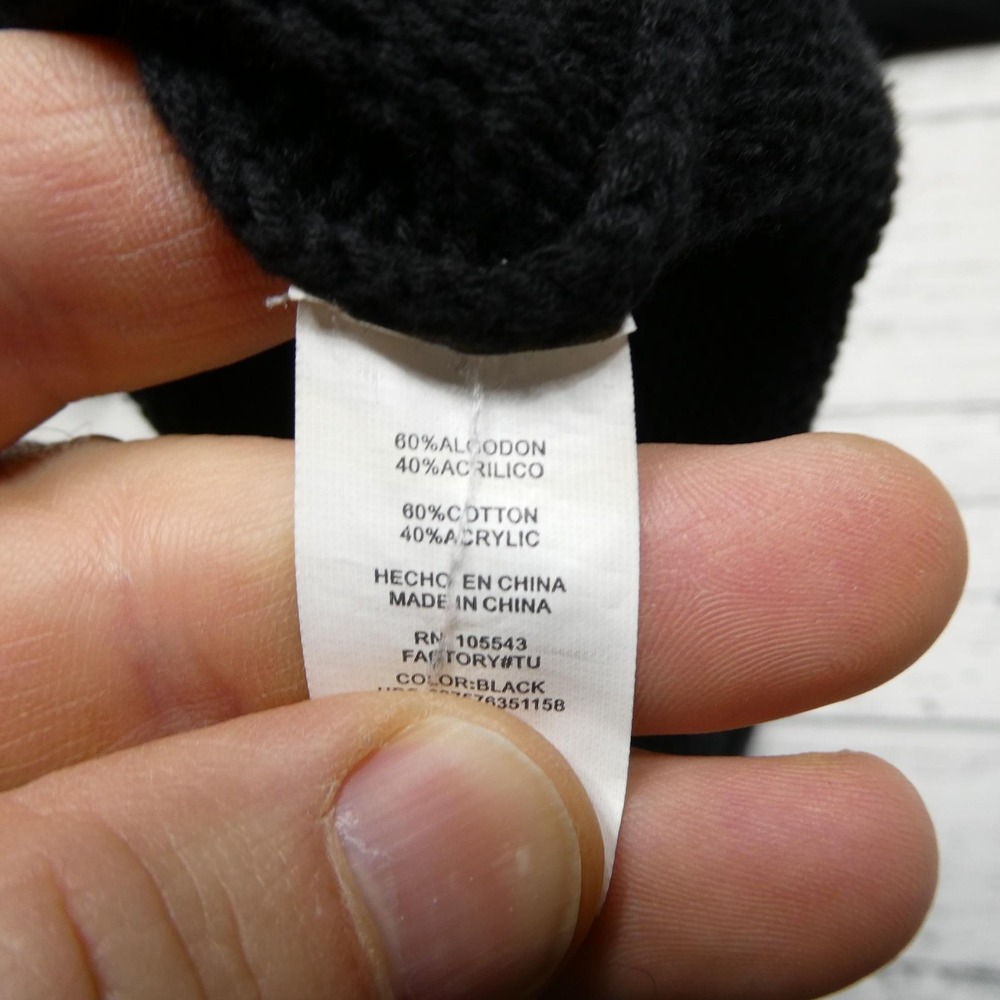 Daisy Fuentes Sweater Womens Medium Black Long Cardigan Shawl Collar Pockets - Picture 8 of 8
